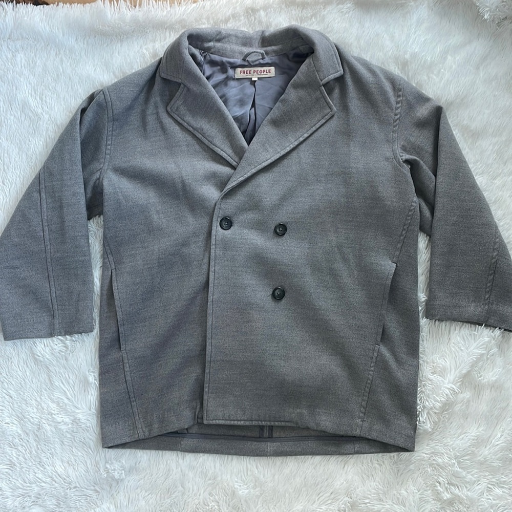 FREE PEOPLE Mari Solid Oversized Blazer Large - Picture 4 of 13